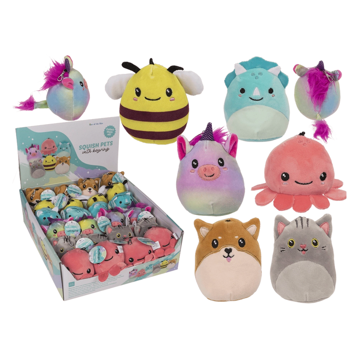 Nyckelring mjukis squish pets