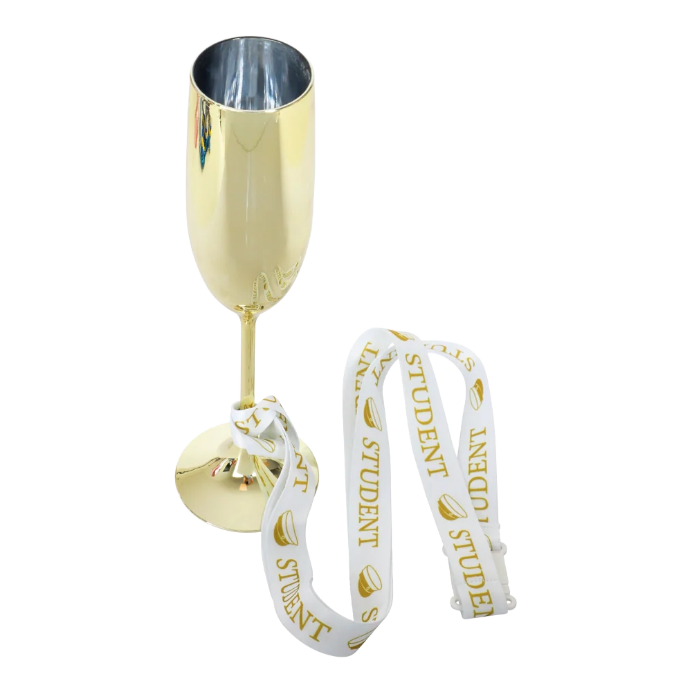 Champagneglas student