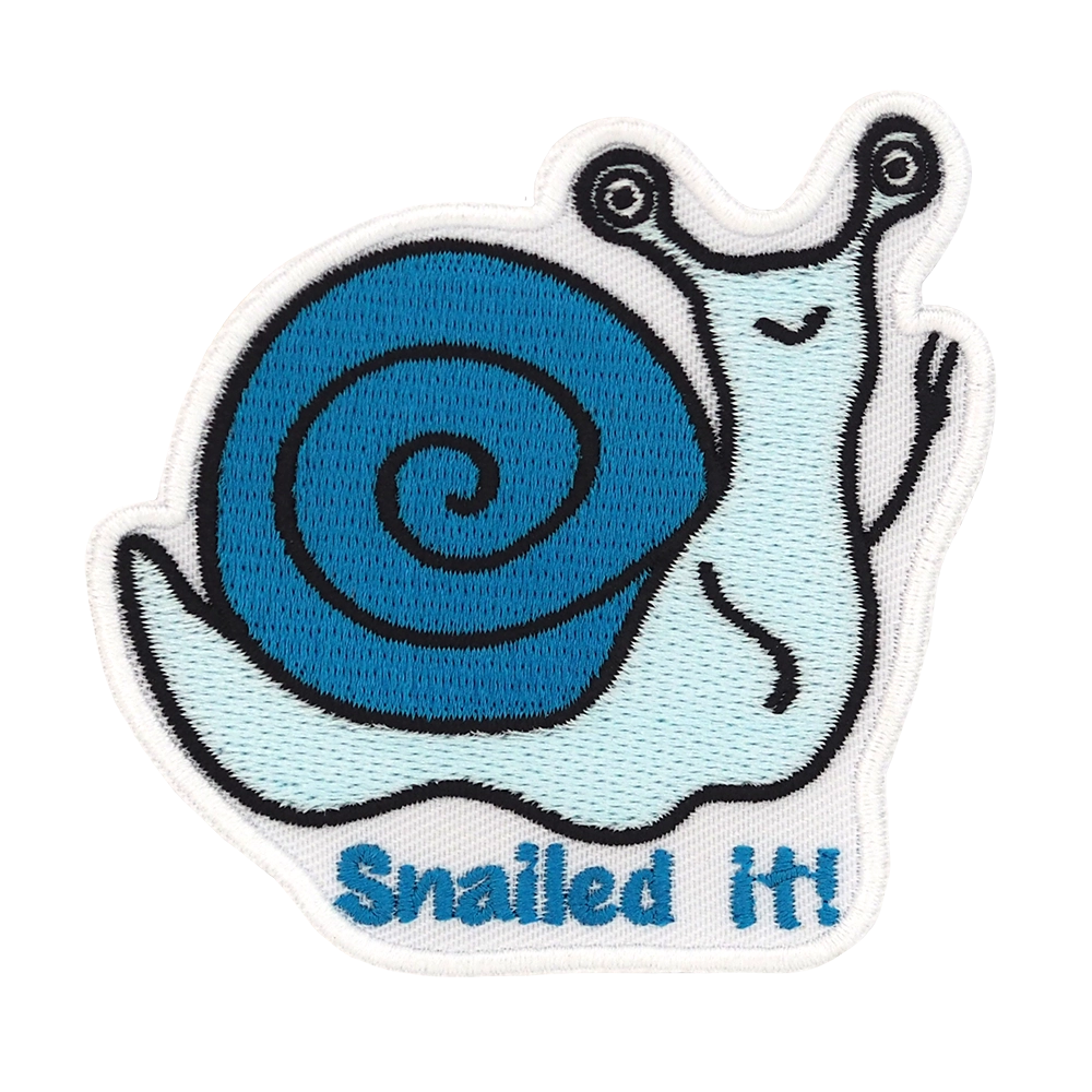 Snailit Snailed it - tygmärke | Halarmärken.se - Overallmärken för studenter
